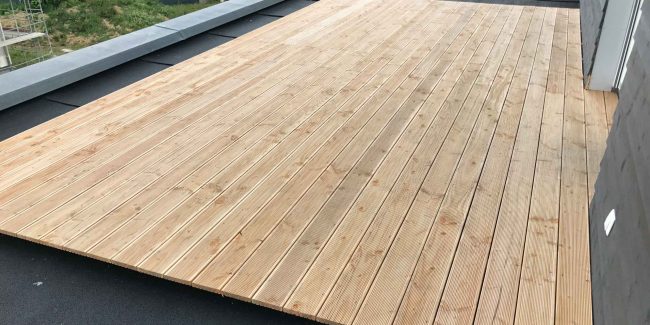Holzterrasse Außenbereich Zimmerei Schlegel Hohentengen