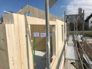 Zimmerei Schlegel Massivholzhaus Aufrichten